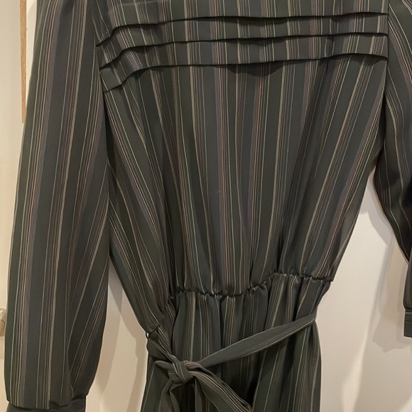 Vintage black and pin striped dress - 80s - Picture 3 of 3